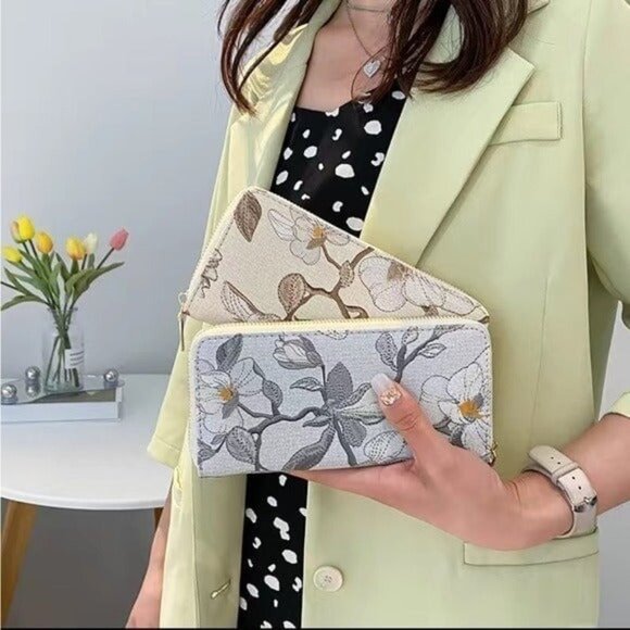 Women’s Floral Long Clutch Wallet - Picture 4 of 4